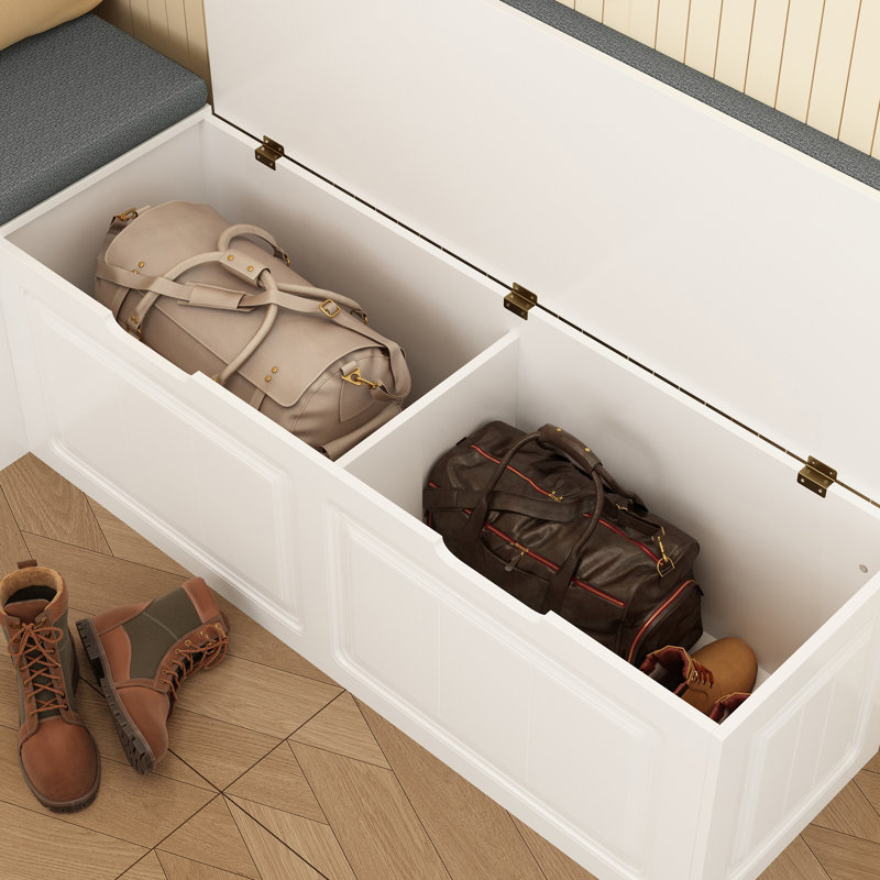 Hokku Designs L-Shaped Upholstered Shoe Storage Bench & Reviews